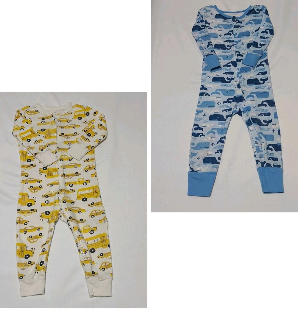 Pair Of Absorba & Old Navy Boys One Piece Pajamas 12-18 Months (Pre-owned)